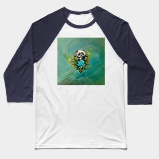 Cute little panda with flowers Baseball T-Shirt